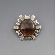 Malcolm Gray Ortak Agate Silver Brooch