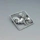 Georg Jensen Sterling Silver Rooster Brooch designed by Arno Malinowski