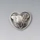 Georg Jensen Dove in Heart Brooch  #239
