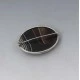 Banded Agate Silver Brooch