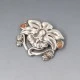 Bernard Hertz amber 826 silver brooch