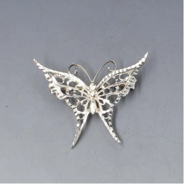 Sterling Silver Butterfly Brooch
