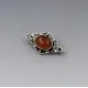 Bernard Instone Style Carnelian and Silver  Brooch 