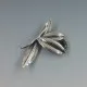 Anton Michelsen Rougie 1950's Silver Leaf Brooch