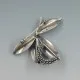 Anton Michelsen Rougie 1950's Silver Leaf Brooch