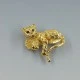 Sphinx Gold Panther Brooch
