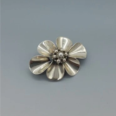 BEA Sterling Silver Flower Brooch