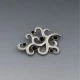 SEZGIN Sterling Silver Onyx Brooch