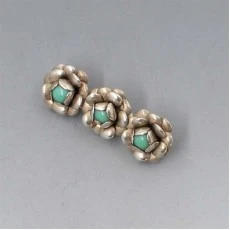 Amazonite Silver Mexico Brooch
