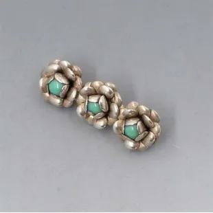 Amazonite Silver Mexico Brooch