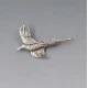 Sterling Silver Grouse Brooch