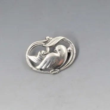 Eiler and Marloe 830 Silver Dove Brooch 