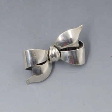 Hans Jensen Silver Bow Brooch