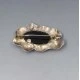 Modernist Onyx and Silver Brooch