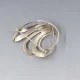 Sterling Silver Leaf Swirl Brooch