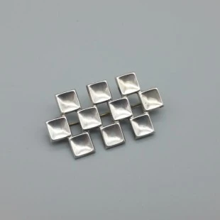 David Andersen Norwegian Silver Squares Brooch