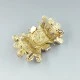Pink Crystal and Pearl Flower Brooch