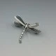Beautiful Flying Dragonfly Brooch in Sterling Silver