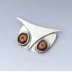 Rare Frances Holmes Boothby Silver Owl Brooch
