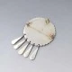Mexico Silver and Crushed Turquoise Brooch or Pendant