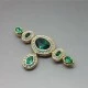 Grosse Green Crystal Drop Brooch