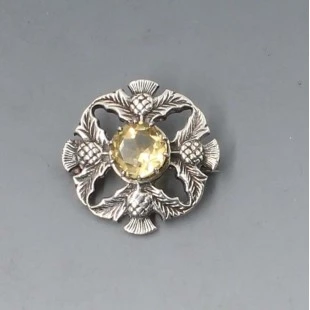 JOHN HART Iona Silver Thistle Brooch