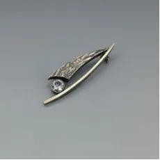 KJP Finland Modernist Silver Brooch