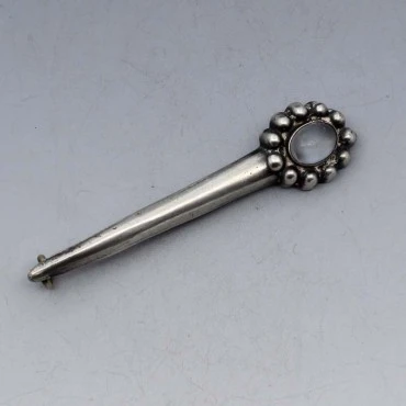 Moonstone 830 Silver Bar Brooch