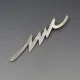 Large MEXICO Lightening Bolt Silver Brooch