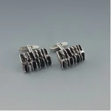  Modernist 925 Silver Cufflinks