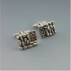  Modernist Design 835 Silver Cufflinks