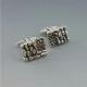 Modernist Design 835 Silver Cufflinks