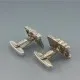 Modernist Design 835 Silver Cufflinks