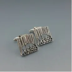 Abstract Modernist 835 Silver Cufflinks