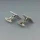 Scandinavian Textured 835 Silver Cufflinks