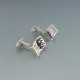  Modernist Rectangular Sterling Silver Cufflinks