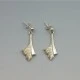 Silver Textured Drop Earrings