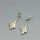 Silver Textured Drop Earrings