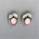Georg Jensen Rose Quartz Silver Earrings 2003