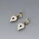 Iolite and Silver Arrow Drop Earrings