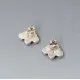 Peridot, Smokey Topaz, Silver Stud Earrings