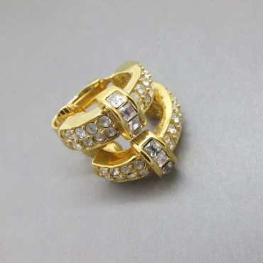  Dior Crystal and Gold Earrings 
