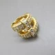 Dior Crystal and Gold  Earrings 