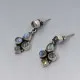 Moonstone and Silver Drop Earrings