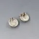 Blue Lapis 835 Silver Modernist Earrings