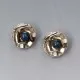Blue Lapis 835 Silver Modernist Earrings