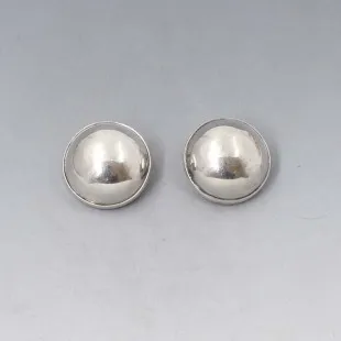 NE FROM Round Silver Earrings