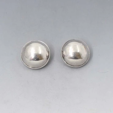 NE FROM Round Silver Earrings