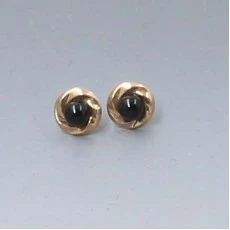Onyx  9 Carat Gold Earrings  Elizabeth Duke