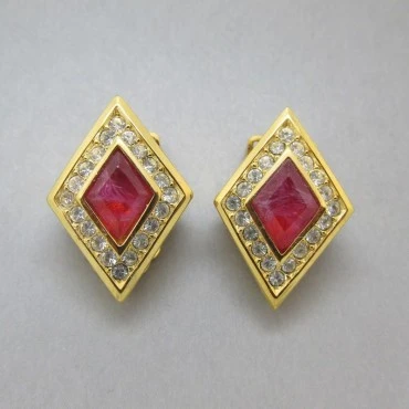 Christian Dior  Pink Jasper Earrings UK